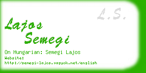 lajos semegi business card